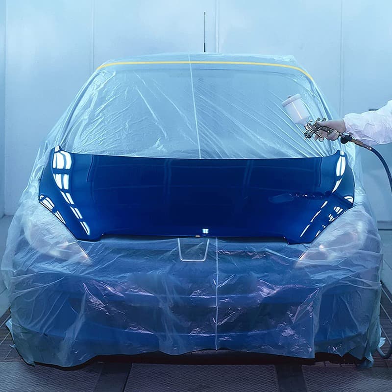 Előragasztott kék takarófólia