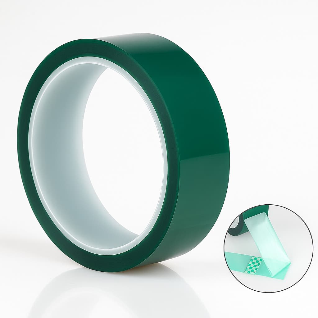 Зелёная ПЭТ малярная лента для высоких температур