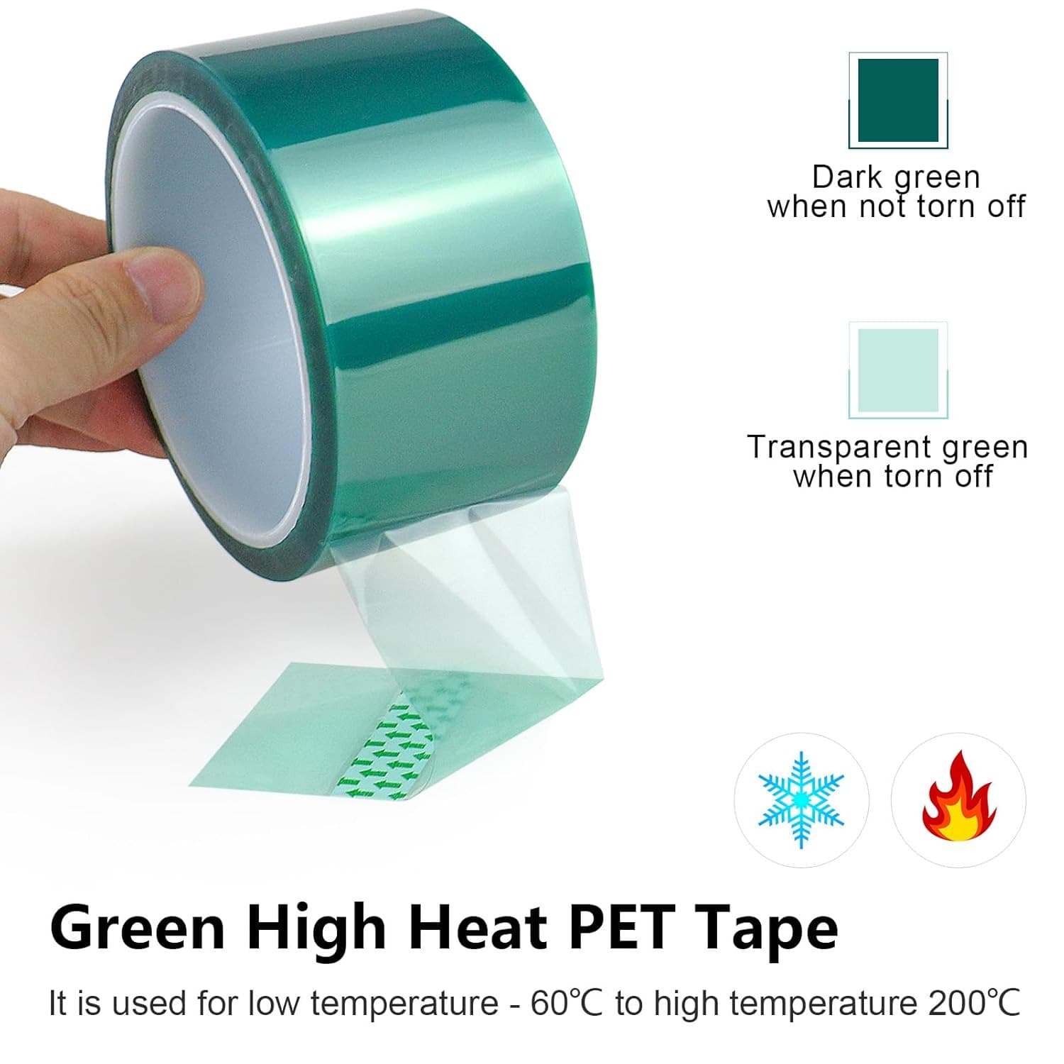 Green PET High Temperature Masking Tape