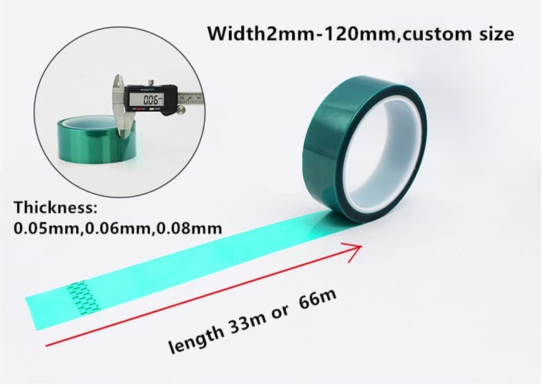 Green PET High Temperature Masking Tape